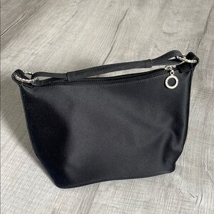 The Limited Elegant Black satin and rhinestone detail Women's evening Bag